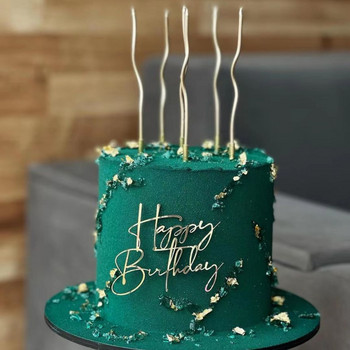 22 стила Честит рожден ден Странични топери за торта Оригинален златен топер за торта за рожден ден за бебе Декорации за торта за рожден ден 2023
