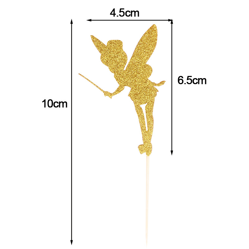 10/20 db Csillogó Tündér Cupcake Festék Angyaltündér tortafeltét Kids Baby Shower Születésnapi Party kedvencek Esküvői tortadíszek