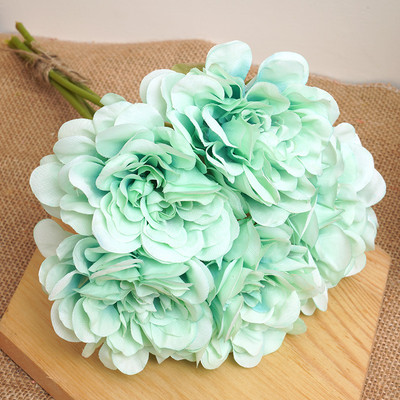 5 buc Flori artificiale frumoase de bujor Buchet alb de înaltă calitate Decor de masă pentru nuntă Flori false Aranjament de Crăciun