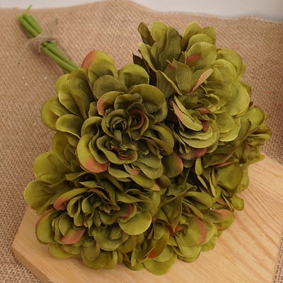 5 buc Flori artificiale frumoase de bujor Buchet alb de înaltă calitate Decor de masă pentru nuntă Flori false Aranjament de Crăciun