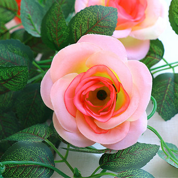 Rose Vine Τεχνητά Λουλούδια Lvy Γάμος Σπίτι Διακόσμηση Μπαλκονιού Αψίδα Κήπου DIY Κρεμαστή γιρλάντα Τεχνητά φυτά Ψεύτικα λουλούδια