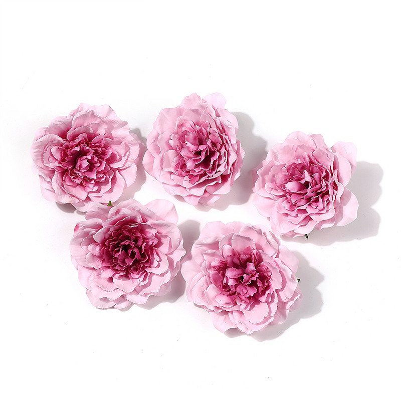 5/10 db Rózsaszín rózsa művirág selyem művirág lakberendezési buli esküvői dekorációs kellékei barkács koszorús ajándéktartozék