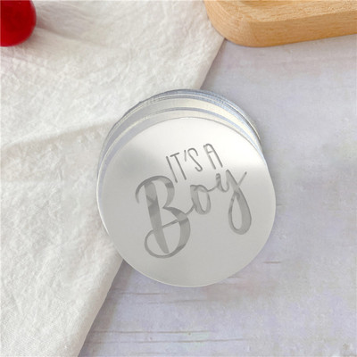 Noi 10 bucăți acrilic, aur roz, argint, decorare pentru tort, cerc pentru cupcake, decorare pentru tort pentru desert de petrecere de aniversare