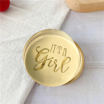 Noi 10 bucăți acrilic, aur roz, argint, decorare pentru tort, cerc pentru cupcake, decorare pentru tort pentru desert de petrecere de aniversare