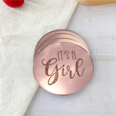 Noi 10 bucăți acrilic, aur roz, argint, decorare pentru tort, cerc pentru cupcake, decorare pentru tort pentru desert de petrecere de aniversare