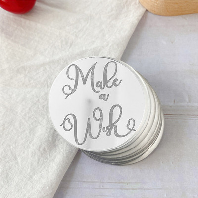 Noi 10 bucăți acrilic, aur roz, argint, decorare pentru tort, cerc pentru cupcake, decorare pentru tort pentru desert de petrecere de aniversare