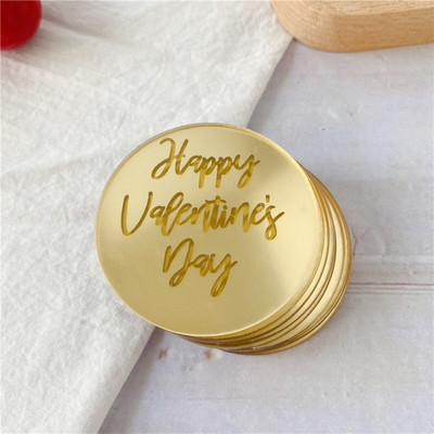 Noi 10 bucăți acrilic, aur roz, argint, decorare pentru tort, cerc pentru cupcake, decorare pentru tort pentru desert de petrecere de aniversare