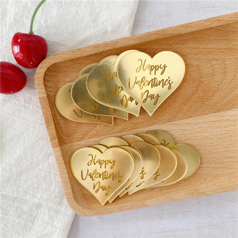 Noi 10 bucăți acrilic, aur roz, argint, decorare pentru tort, cerc pentru cupcake, decorare pentru tort pentru desert de petrecere de aniversare