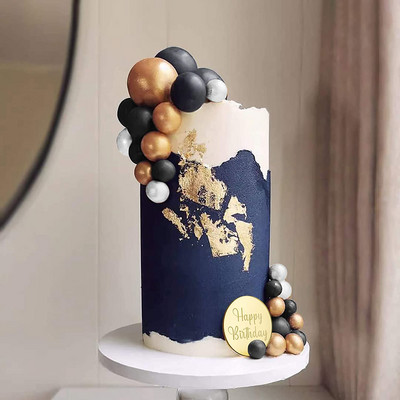 10 gab. Krāsainas bumbiņas Cake Topper ballīšu piederumi Ball Cake Picks Krāsainas kūkas Kāzas Daudz laimes dzimšanas dienā Dekorācijas Bērnu duša