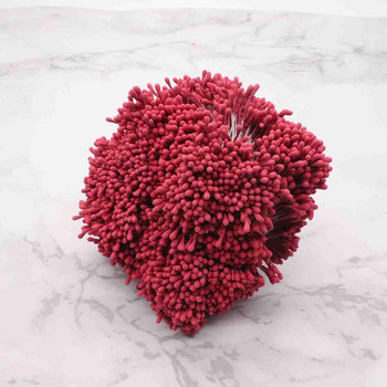 400pcs 1,5mm Mini Stamen Χειροποίητα Τεχνητά Λουλούδια για Διακόσμηση Σπιτιού Γαμήλιο πάρτι DIY Χριστουγεννιάτικα αξεσουάρ λευκώματος