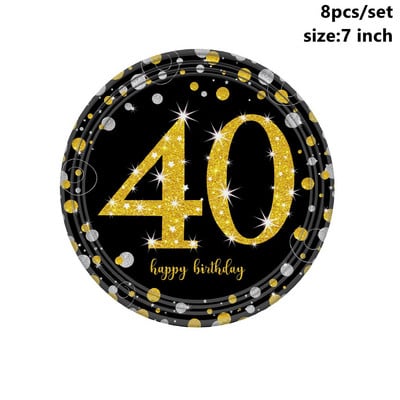 Taoup 10 20 30 40 50 60 La mulți ani pentru tort Topper pentru nunta Tort Decorat Articole pentru Tort Decoruri pentru petrecere de aniversare pentru adulți