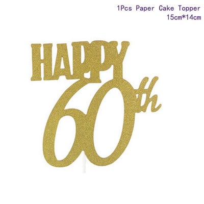 Taoup 10 20 30 40 50 60 La mulți ani pentru tort Topper pentru nunta Tort Decorat Articole pentru Tort Decoruri pentru petrecere de aniversare pentru adulți