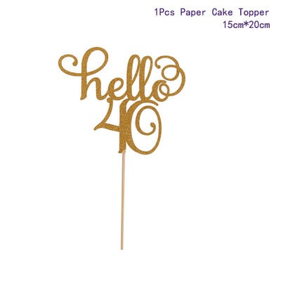 Taoup 10 20 30 40 50 60 La mulți ani pentru tort Topper pentru nunta Tort Decorat Articole pentru Tort Decoruri pentru petrecere de aniversare pentru adulți