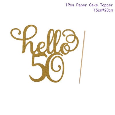 Taoup 10 20 30 40 50 60 La mulți ani pentru tort Topper pentru nunta Tort Decorat Articole pentru Tort Decoruri pentru petrecere de aniversare pentru adulți