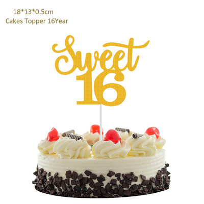 Διακόσμηση για χαρούμενα γενέθλια τούρτα 13 16 18 21 30 40 50 60 70 Χρόνια Τούρτα γενεθλίων Topper για ενήλικες ψησίματος επιδόρπιο προμήθειες