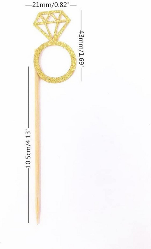 10db Cupcake Festékek Csillogó Gyémánt Gyűrű Torta Feltöltők Házassági Évforduló Születésnapi Valentin Leánybúcsú tortadísz