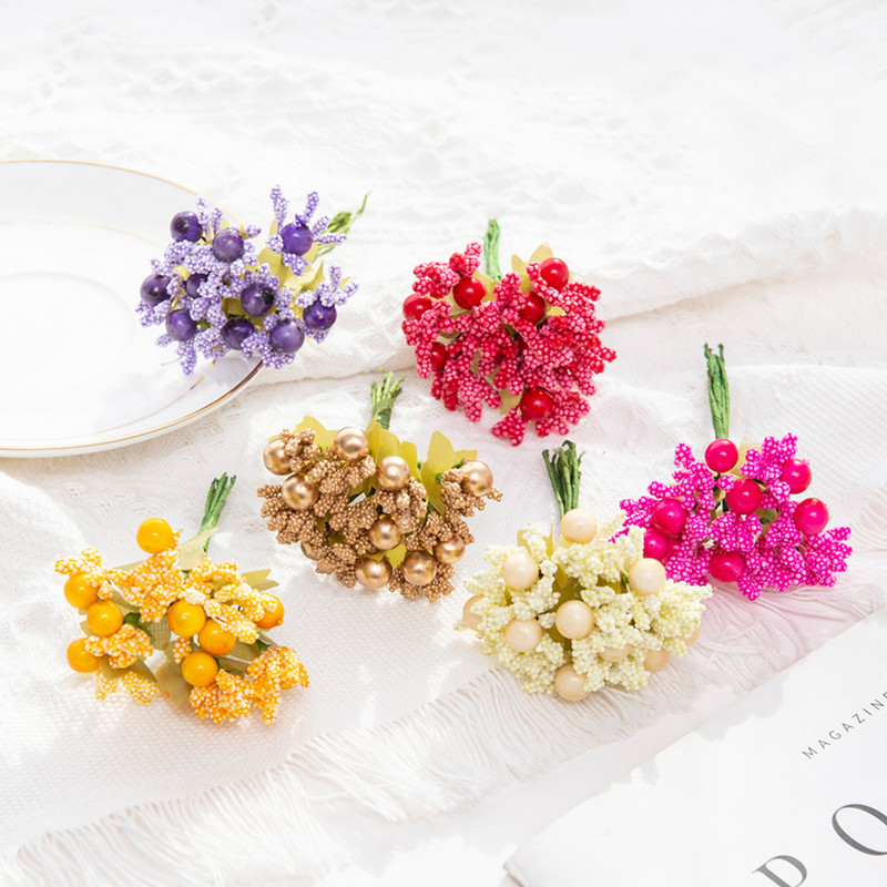 100 gab. Mākslīgie ziedi, vairumtirdzniecība putuplasta pumpuru kāzu vainagi Ziemassvētku rotājumi mājām iekštelpām, izgatavotas dāvanas, konfekšu kastītes albums