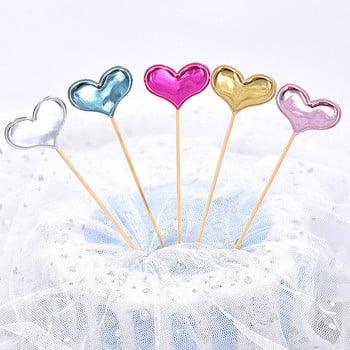 50 τμχ/παρτίδα Mickey Mouse Heart Star Crown Cake Topper για γενέθλια Cupcake Flag Baby Shower Διακόσμηση γαμήλιων πάρτι