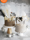 Ρομαντικό χρυσό ασημί στέμμα Κύκνος περίτεχνα Χρόνια Πολλά Κέικ Φόρεμα Πουπουλένιο Γάζα Διακόσμηση γαμήλιας τούρτας Προμήθειες για πάρτι