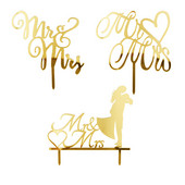 MR&MRS Ακρυλικό κέικ γάμου και αρραβώνων Topper Lover Love Valentine's Day Baking Decoration You&me Anniversary Cake Party Favors