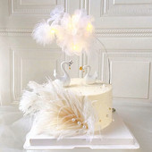 Λευκό φτερό κύκνου Ρητίνη Topper Χρόνια πολλά