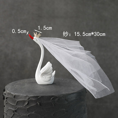 Λευκό φτερό κύκνου Ρητίνη Topper Χρόνια πολλά