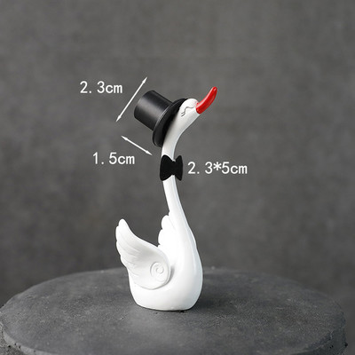 Λευκό φτερό κύκνου Ρητίνη Topper Χρόνια πολλά