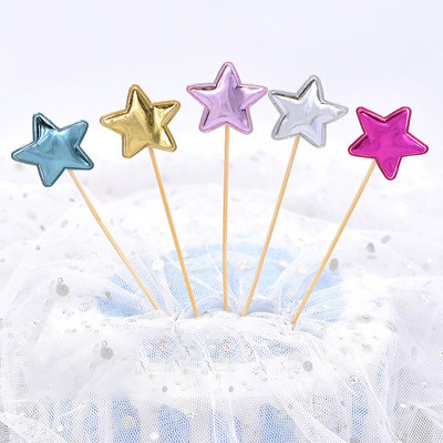 10/20/50 τμχ Heart Star Cupcake Toppers Cake Topper Διακόσμηση Επιλογές Παιδικής Γάμου Διακοσμήσεις για πάρτι γενεθλίων Μπομπονιέρες μωρού