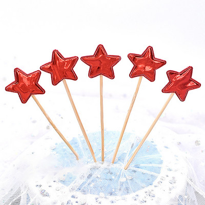 10/20/50 τμχ Heart Star Cupcake Toppers Cake Topper Διακόσμηση Επιλογές Παιδικής Γάμου Διακοσμήσεις για πάρτι γενεθλίων Μπομπονιέρες μωρού