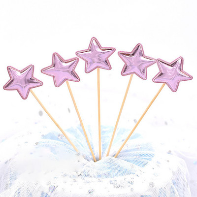 10/20/50 τμχ Heart Star Cupcake Toppers Cake Topper Διακόσμηση Επιλογές Παιδικής Γάμου Διακοσμήσεις για πάρτι γενεθλίων Μπομπονιέρες μωρού