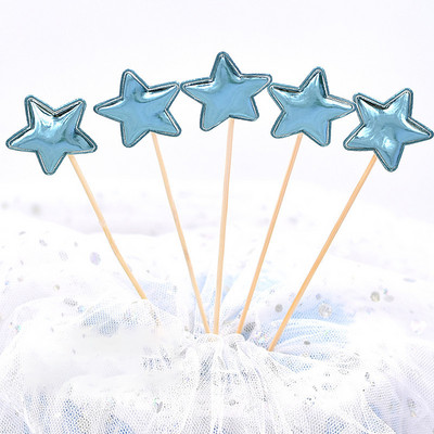 10/20/50 τμχ Heart Star Cupcake Toppers Cake Topper Διακόσμηση Επιλογές Παιδικής Γάμου Διακοσμήσεις για πάρτι γενεθλίων Μπομπονιέρες μωρού