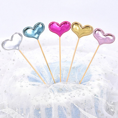 10/20/50 τμχ Heart Star Cupcake Toppers Cake Topper Διακόσμηση Επιλογές Παιδικής Γάμου Διακοσμήσεις για πάρτι γενεθλίων Μπομπονιέρες μωρού