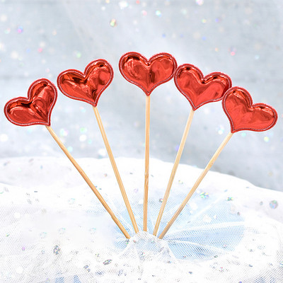 10/20/50 τμχ Heart Star Cupcake Toppers Cake Topper Διακόσμηση Επιλογές Παιδικής Γάμου Διακοσμήσεις για πάρτι γενεθλίων Μπομπονιέρες μωρού