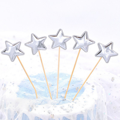 10/20/50 τμχ Heart Star Cupcake Toppers Cake Topper Διακόσμηση Επιλογές Παιδικής Γάμου Διακοσμήσεις για πάρτι γενεθλίων Μπομπονιέρες μωρού