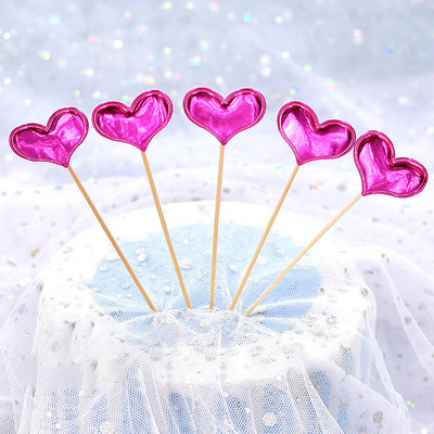 10/20/50 τμχ Heart Star Cupcake Toppers Cake Topper Διακόσμηση Επιλογές Παιδικής Γάμου Διακοσμήσεις για πάρτι γενεθλίων Μπομπονιέρες μωρού