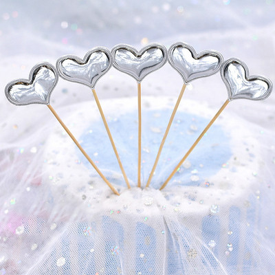 10/20/50 τμχ Heart Star Cupcake Toppers Cake Topper Διακόσμηση Επιλογές Παιδικής Γάμου Διακοσμήσεις για πάρτι γενεθλίων Μπομπονιέρες μωρού