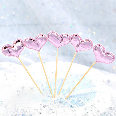 10/20/50 τμχ Heart Star Cupcake Toppers Cake Topper Διακόσμηση Επιλογές Παιδικής Γάμου Διακοσμήσεις για πάρτι γενεθλίων Μπομπονιέρες μωρού