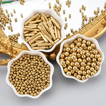 Βρώσιμα Sprinkles Beads DIY Διακόσμηση Γάμου Προσομοίωση Χρυσή Χάντρες Διακόσμηση τούρτας Σκηνικό Θέμα Πάρτυ Πρωτοχρονιάτικα Διακοσμητικά