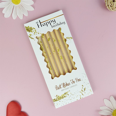 6 τεμ ίσια κεριά τούρτας Γενέθλια Baby Shower Fender Reveal Cupcake Decorating Candle Toppers Διακοσμητικά είδη γάμου