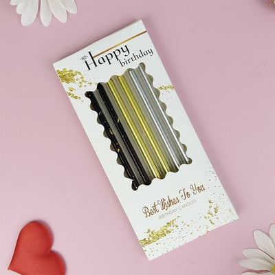 6 τεμ ίσια κεριά τούρτας Γενέθλια Baby Shower Fender Reveal Cupcake Decorating Candle Toppers Διακοσμητικά είδη γάμου