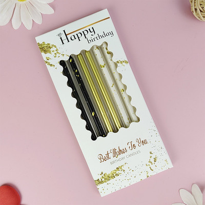 6 τεμ ίσια κεριά τούρτας Γενέθλια Baby Shower Fender Reveal Cupcake Decorating Candle Toppers Διακοσμητικά είδη γάμου