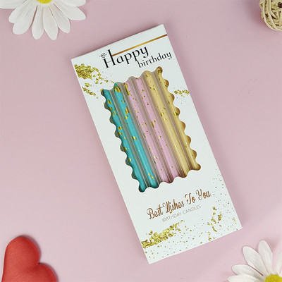 6 τεμ ίσια κεριά τούρτας Γενέθλια Baby Shower Fender Reveal Cupcake Decorating Candle Toppers Διακοσμητικά είδη γάμου