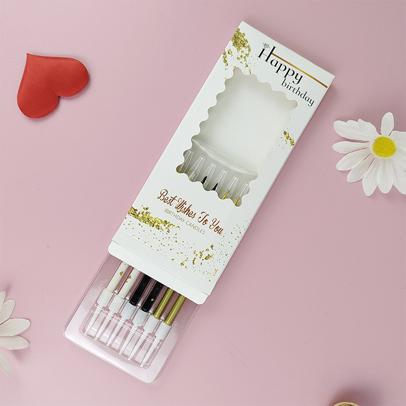 6 τεμ ίσια κεριά τούρτας Γενέθλια Baby Shower Fender Reveal Cupcake Decorating Candle Toppers Διακοσμητικά είδη γάμου