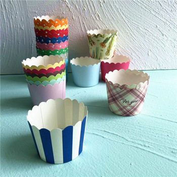 10 τμχ mini Muffins Cup Χαρτί Cupcake Wrappers Φλυτζάνια ψησίματος Θήκες Muffin Boxes Κύπελλο κέικ DIY Εργαλεία κέικ Προμήθειες ψησίματος κουζίνας
