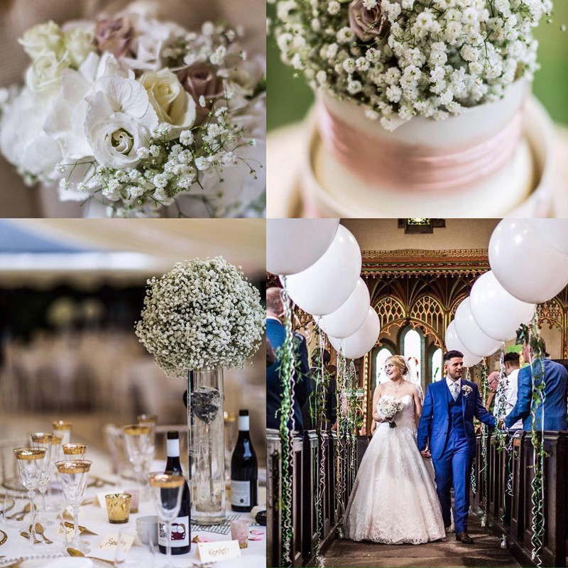 20 cm valge kipslill kunstlilled, pulmakimp isetegemine, kaunistusseade plastikust imikute hingeõhk võltslillede kodukaunistus