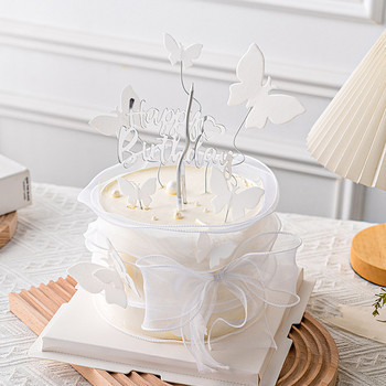 50 τμχ Βρώσιμες λευκές πεταλούδες ρυζόχαρτο κέικ Cupcake Toppers για διακόσμηση τούρτας Εργαλεία γάμου γενεθλίων