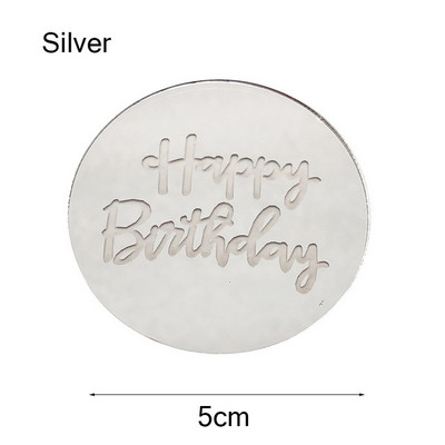 INS New Happy Birthday Cake Topper Aur acrilic Birthday Oh Baby Cupcake Topper pentru petrecerea de aniversare Decoratiuni pentru tort Baby Shower