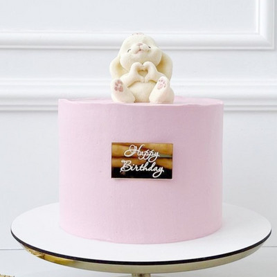 INS New Happy Birthday Cake Topper Aur acrilic Birthday Oh Baby Cupcake Topper pentru petrecerea de aniversare Decoratiuni pentru tort Baby Shower