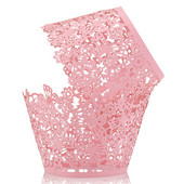 50db lézerrel vágott papír üreges cupcake csomagolók esküvői születésnapi buli tortadísz babazuhany muffin cupcake csésze tokok