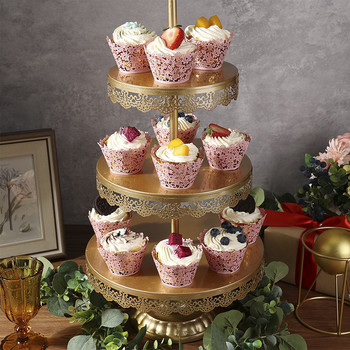 50 τμχ Χαρτί κομμένο με λέιζερ Κούφιο τυλίγμα για cupcake Διακόσμηση τούρτας γενεθλίων γάμου Μάφιν ντους μάφιν Cupcake Θήκες